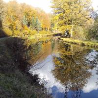 La piste vélo-route macadanisée du canal des Vosges à La Vôge-les-Bains