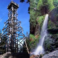 La tour de Merelle avec sa cascade